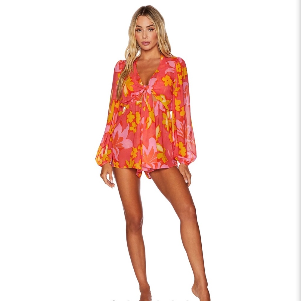 Beach Riot LORI ROMPER HULA HIBISCUS